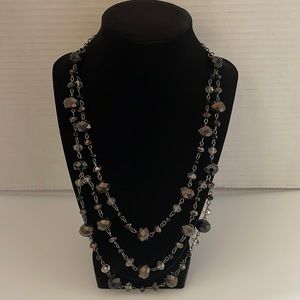Vintage Triple Strand Beaded Necklace